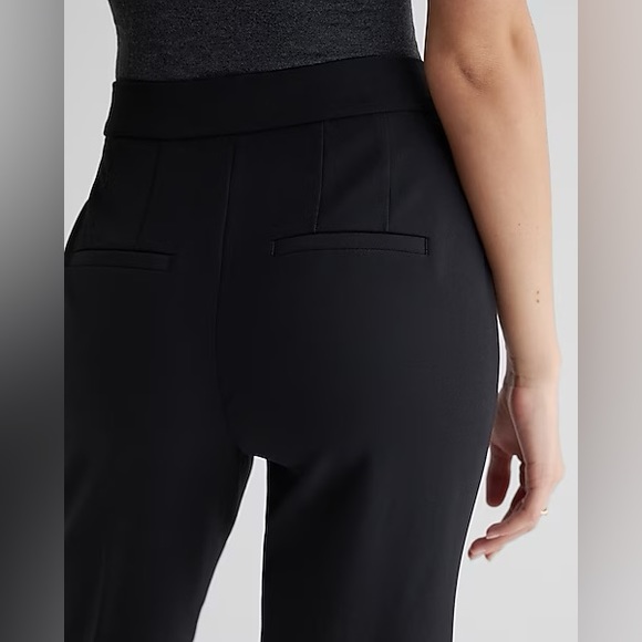 NEW Express Editor High Waisted Trouser Flare Pant Pitch black 58 - Picture 3 of 5